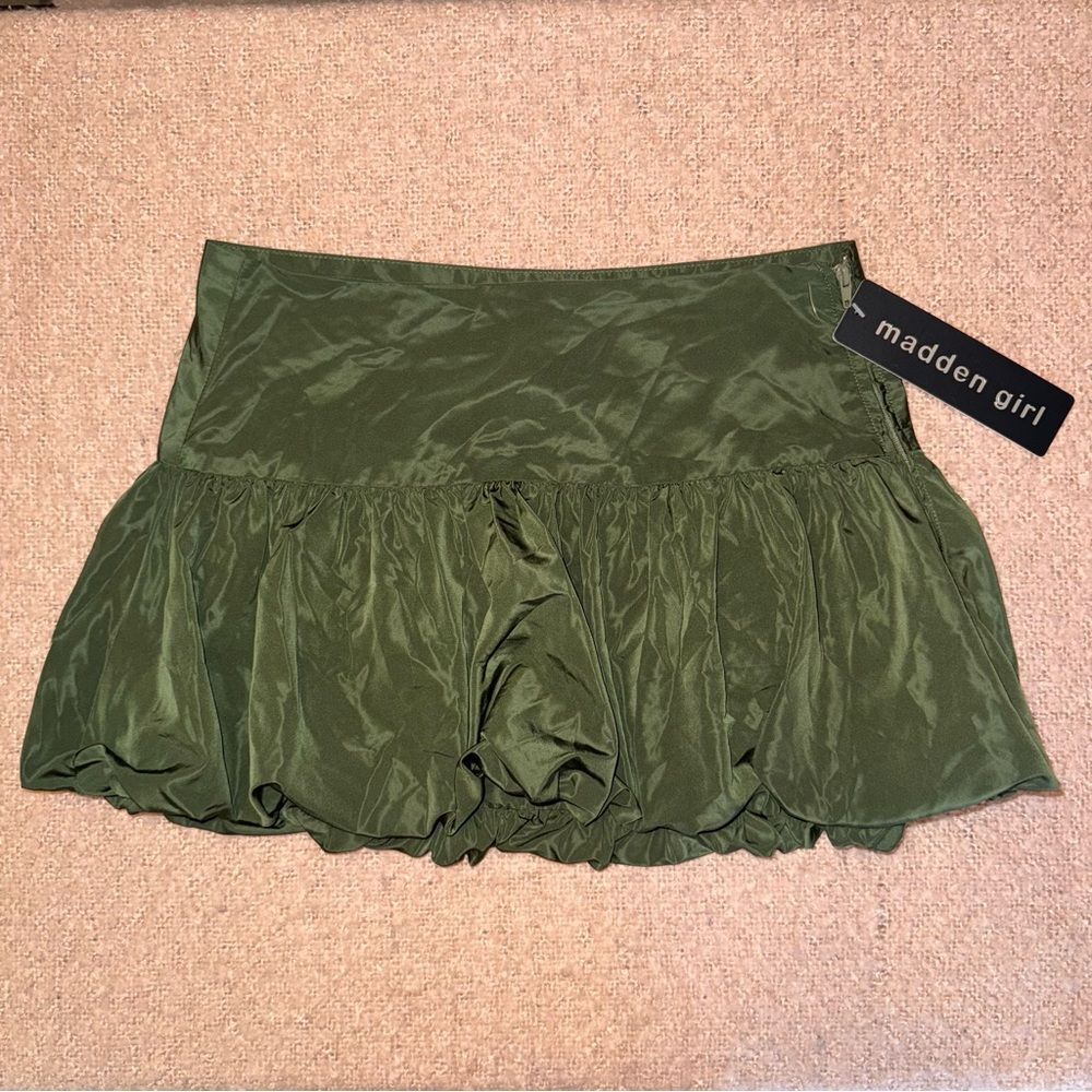 Madden Girl size small almost famous Olive Green bubble Skirt
